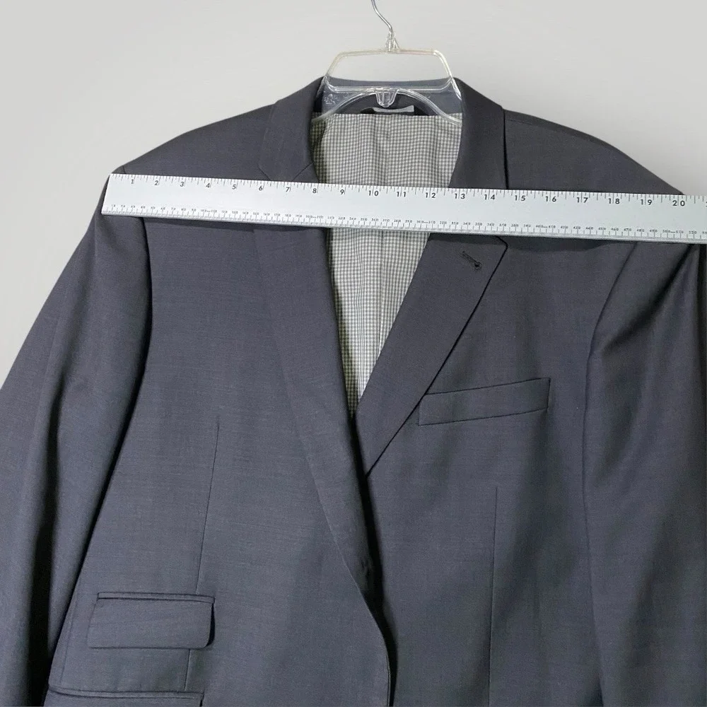 Coogi Luxe‎ Wool Shell Blazer Suit Jacket Size 46R Dark Color *See Photos*